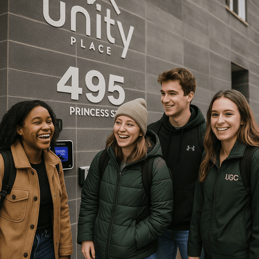 AI enhanced outdoor courtyard